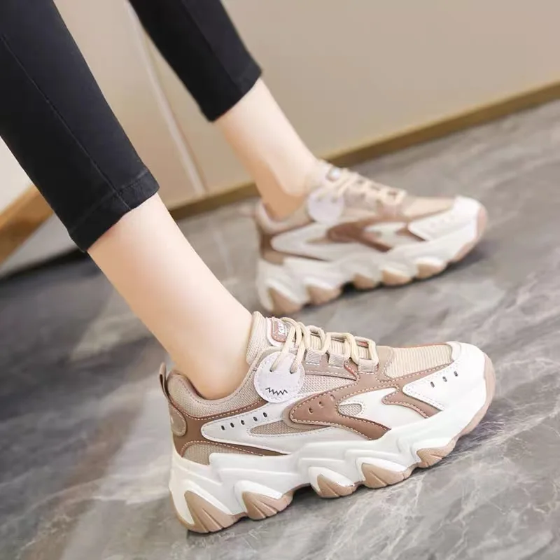 

Women's Shoes Spring 2023 Female Sneakers Summer Fashion Platform Sports Shoes Black Kawaii Vulcanized Casual Chunky Sneakers