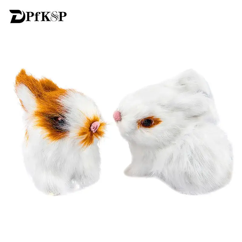 

1 шт., Реалистичная мини-Фигурка кролика из искусственного меха
