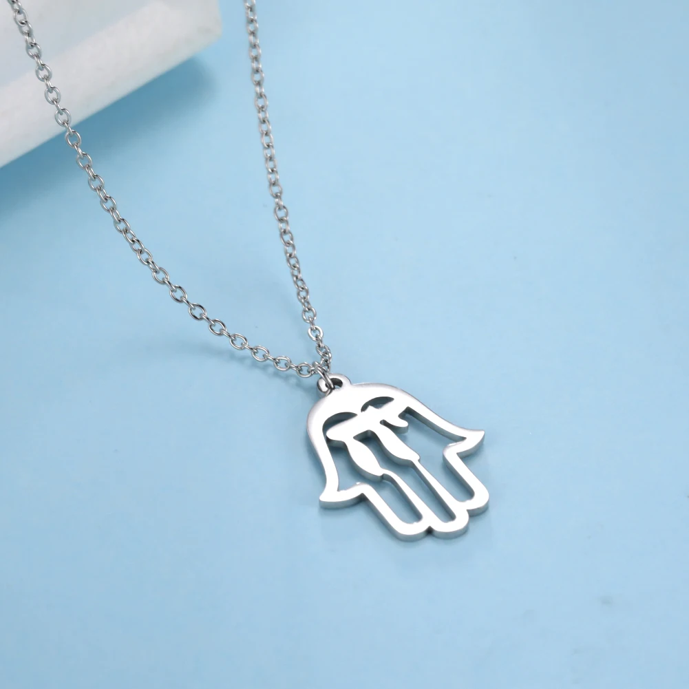 LIKGREAT Хамса ручной чай ожерелье для женщин иврит ювелирные изделия еврейский