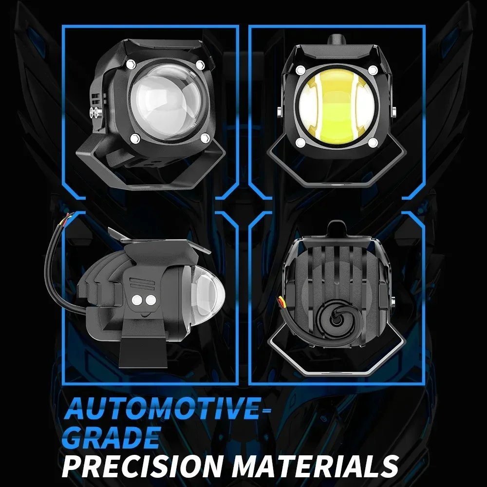 Белая и желтая двухцветная фотовспышка для передней фары яркое освещение