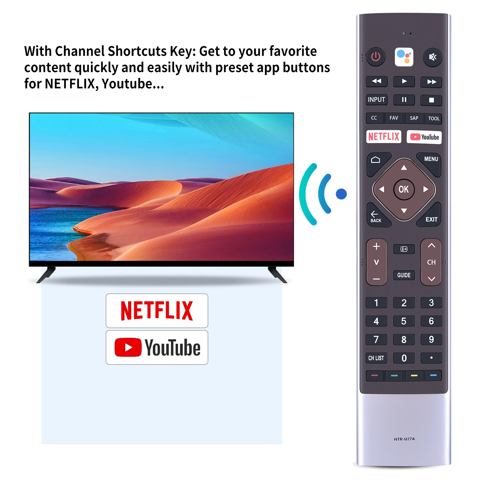 Новинка оригинальная деталь для Haier Smart AQUA Voice TV Remote Control 43 MX LE 55K6600UG LE55K6700UG