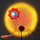 Лампа в виде заката, ауры, радуги, Луны, для дома, спальни, Селфи, Tiktok, Рождественское украшение, портативный проекционный светильник, Usb