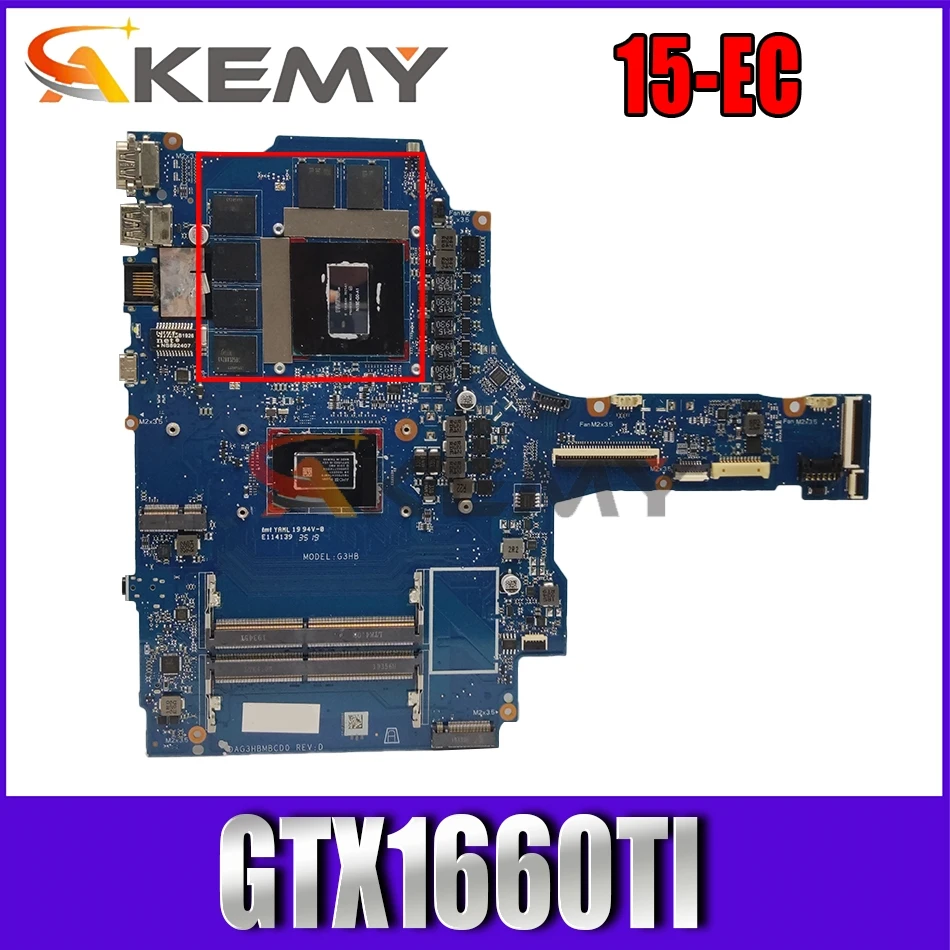 FAST SHIPPING 100% WORKING L71932-601 DAG3HBMBCD0 FOR HP PAVILION GAMING 15-EC 15-ec0037nw LAPTOP MOTHERBOARD GTX1660TI 6GB