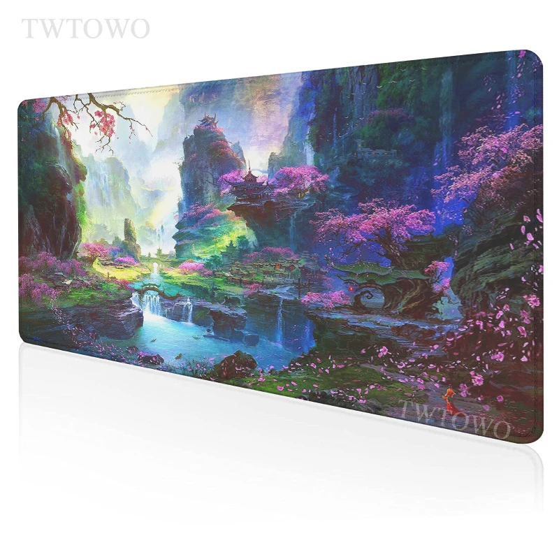 

Eye Protection Cherry Blossom Hd Mouse Pad Gamer Large New HD XXL keyboard pad MousePads Soft Laptop Table Mat Desktop MousePad