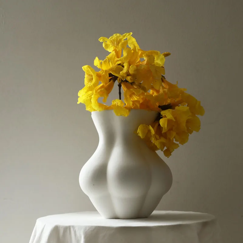 

Керамическая ваза в скандинавском стиле с человеческим телом, рандомные украшения, Офисная настольная ваза для цветов, аксессуары для украшения дома