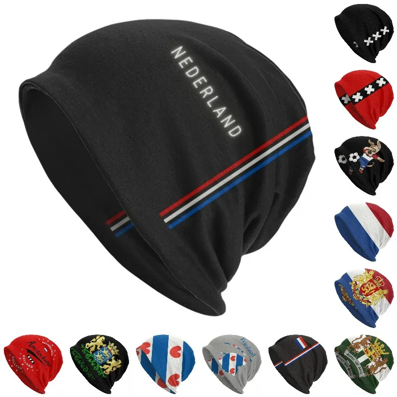 

Шляпа с флагом Нидерландов, шапки, уличная вязаная шапка для мужчин, женщин, Мужская теплая зимняя шапка из искусственной кожи, облегающие шапки, шапки