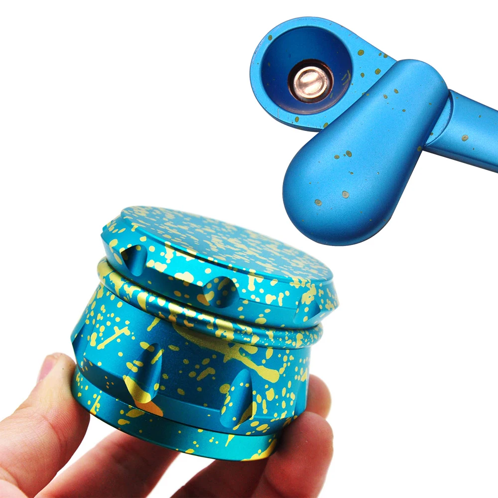 

Aluminum 63MM 4 Layers Tobacco Herb Grinder with Similar Design Rotatable Pipes Metal Smoking Pipe