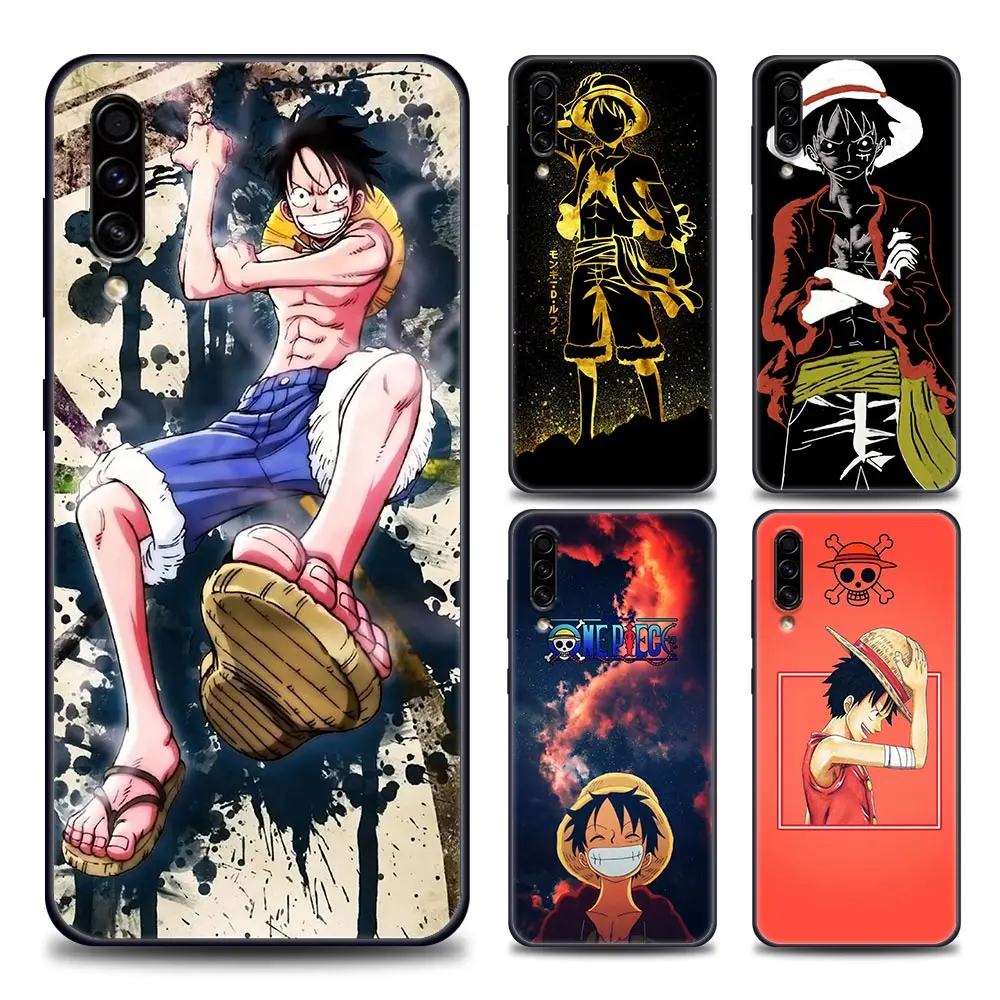 

Anime Luffy One Piece Phone Case for Samsung A10 e S A20 A30 A30s A40 A50 A60 A70 A80 A90 5G A7 A9 Case Soft TPU Cover BANDAI