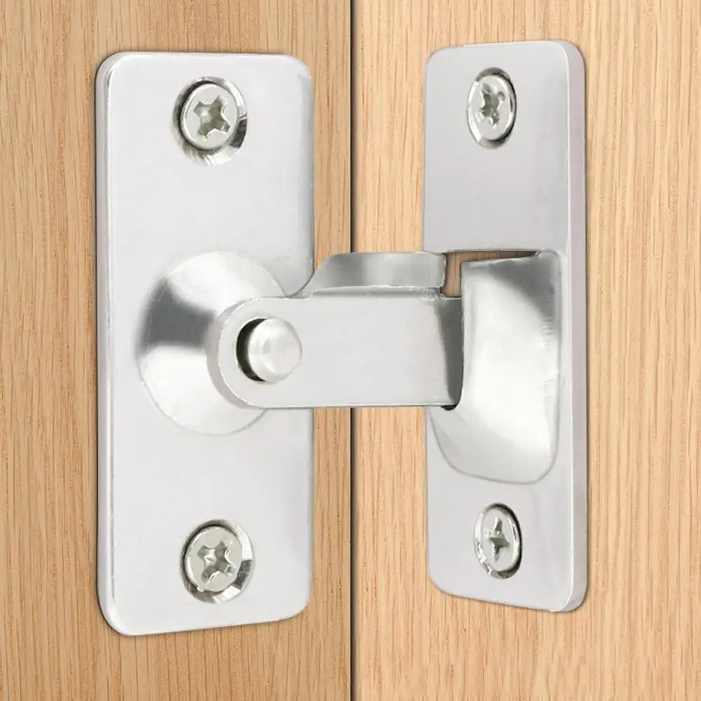 

1Set 90 Degree Right Angle Door Lock Buckle Lock Steel Barn Sliding Door Bolt Lock Door Buckle Button Flip Door Latch