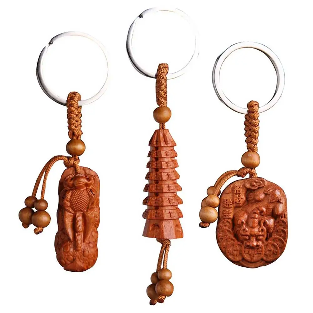 Брелок для ключей с резьбой по дереву