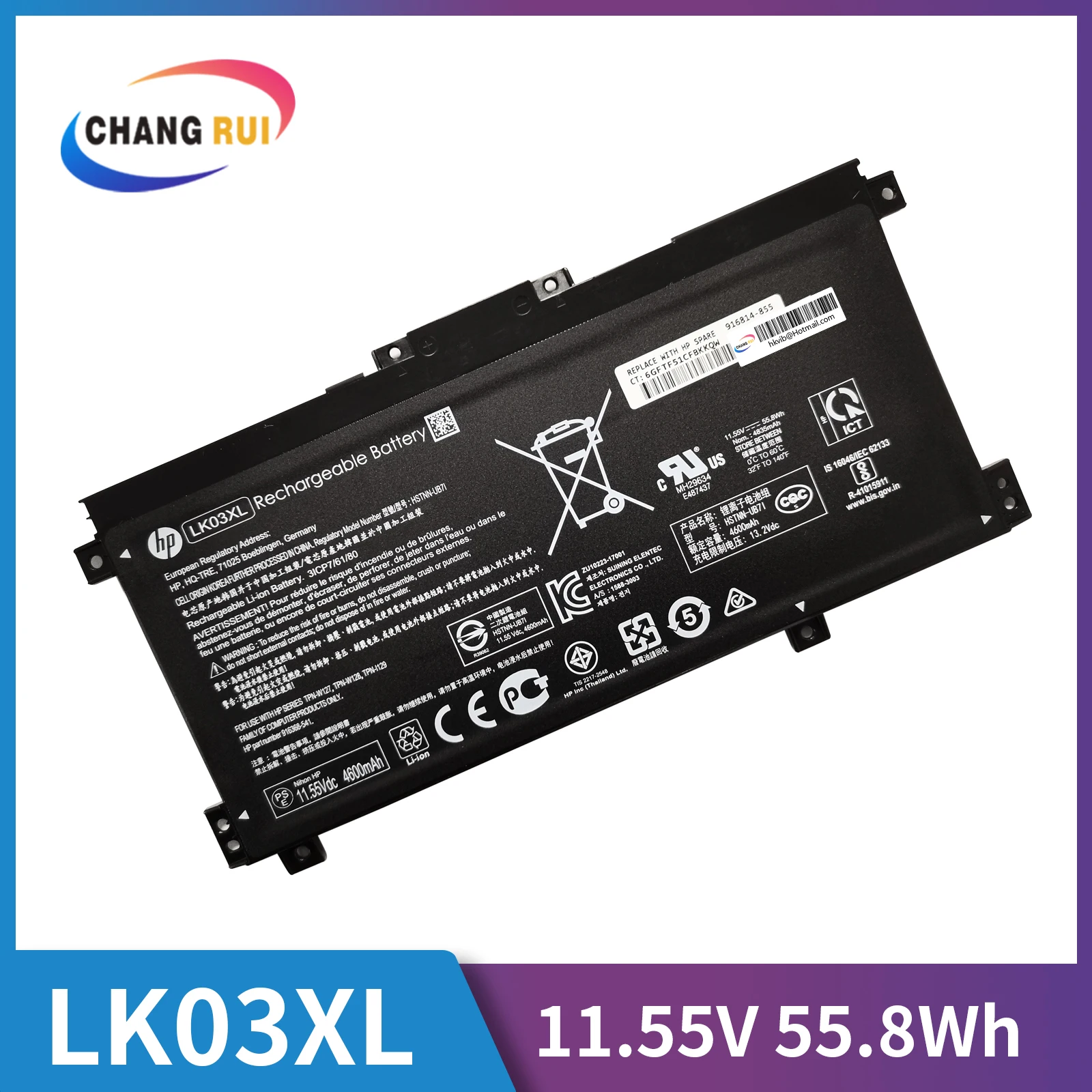 

LK03XL Battery 52.5Wh Genuine Laptop Battery for HP ENVY x360 15-cp 15-cp0008au 15-cp0012au 15m-cp 52.5Wh