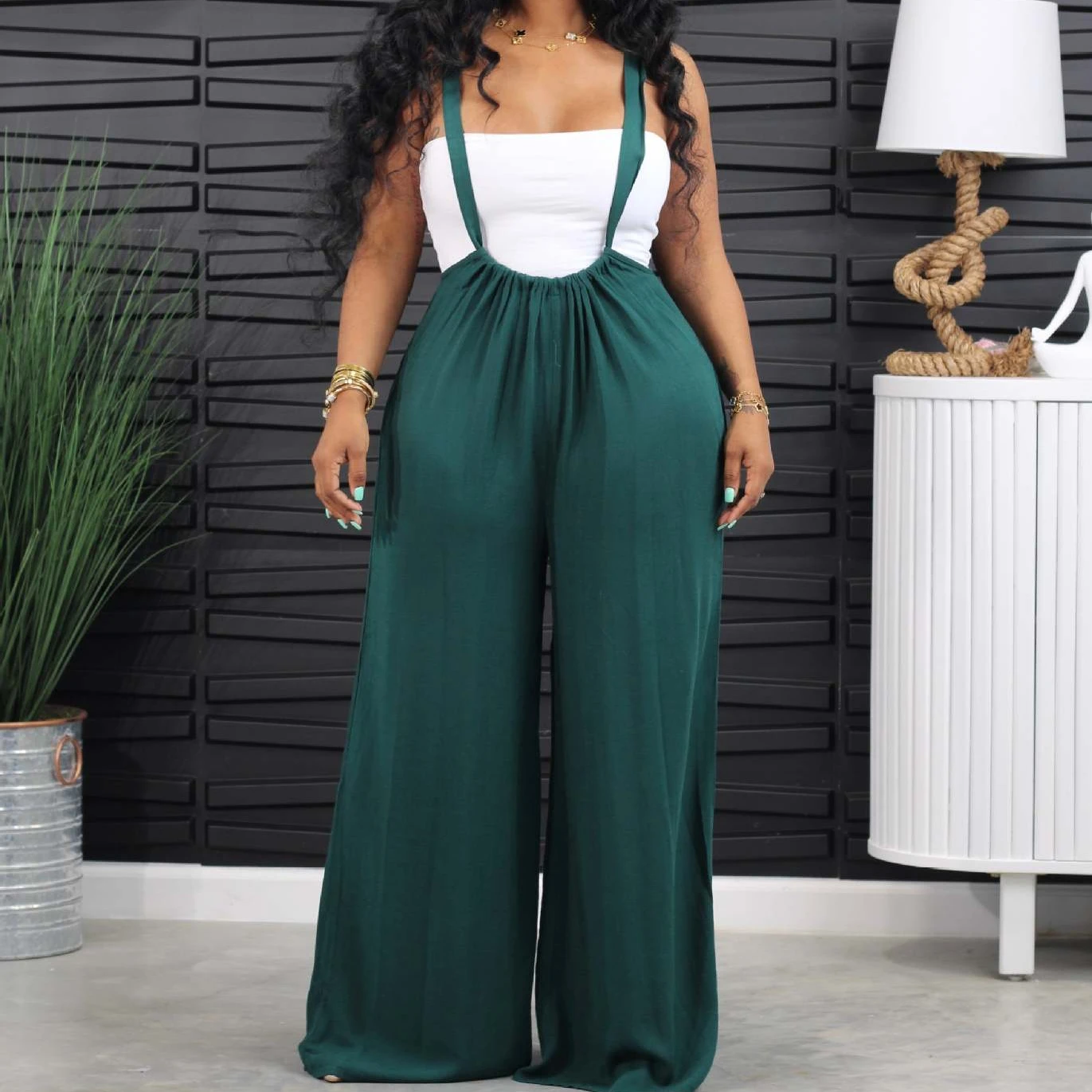 

Повседневный однотонный комбинезон с широкими штанинами, женский спортивный Свободный комбинезон, уличная одежда, брюки для женщин