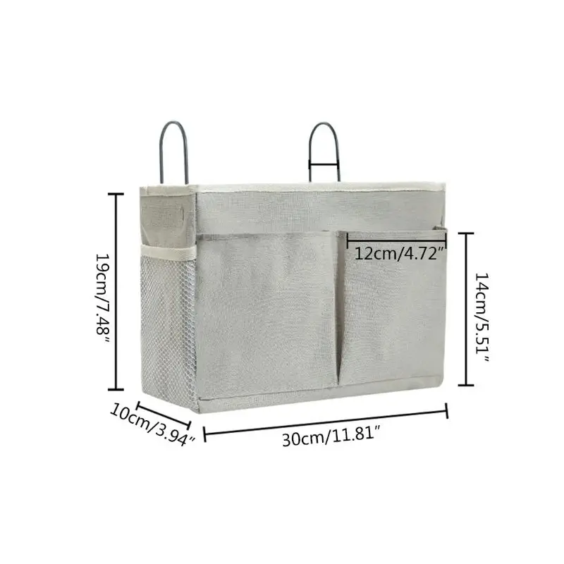 

Bedside Caddy Storage Bag Books Phones Tablets Magazines Organizer for Outdoor Traveling Portable Collecting Tool Supply