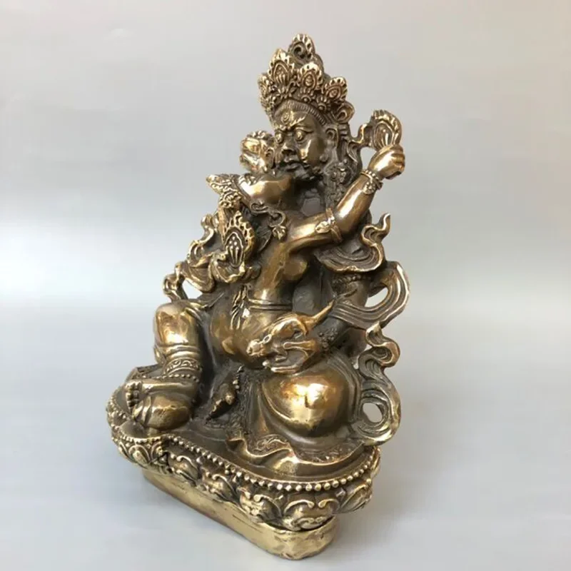 Изысканная статуя Будды для поклонения украшение из латуни тантричная желтый