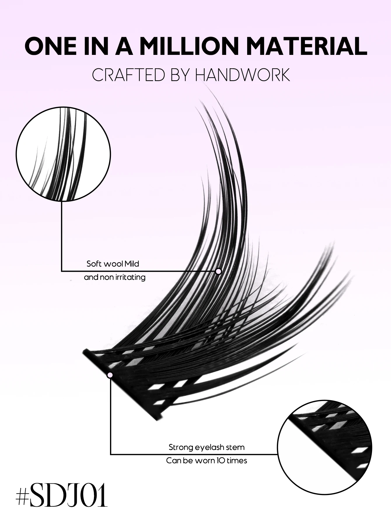 Накладные ресницы GROINNEYA кошачий глаз индивидуальные натуральный вид смешанный
