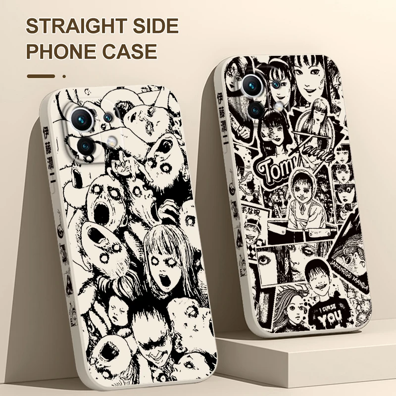 

Junji Ito horror comics Xiaomi Phone Case For Mi 13 12S 12 12T 12X 11i 11T 11 10S 10T Pro Lite Ultra Liquid Left Rope