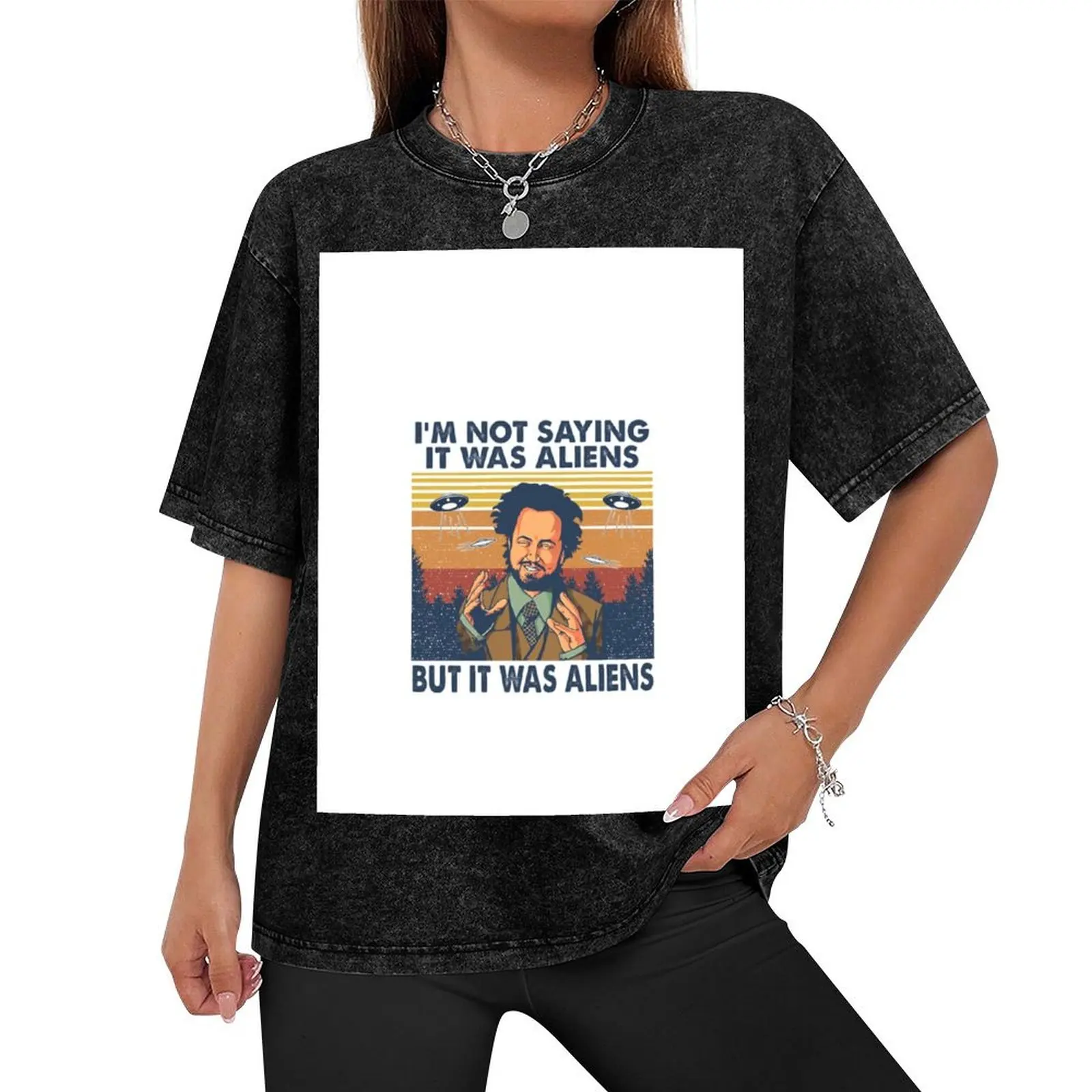 Фото Футболка Giorgio Tsoukalos Aliens It Was Aliens, роскошные мужские футболки, мужская одежда больших размеров №2
