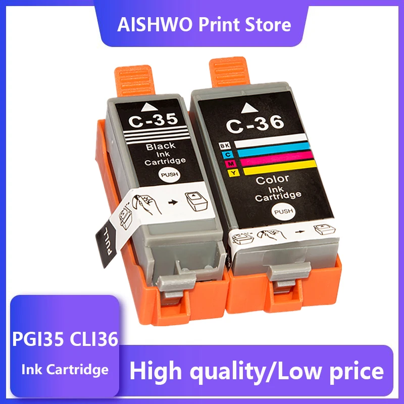 

PGI-35 PGI35 PGI-35BK CLI-36 Ink Cartridges Replacement For Canon Pixma IP100B IP100 IP100 with battery Mini 260 320