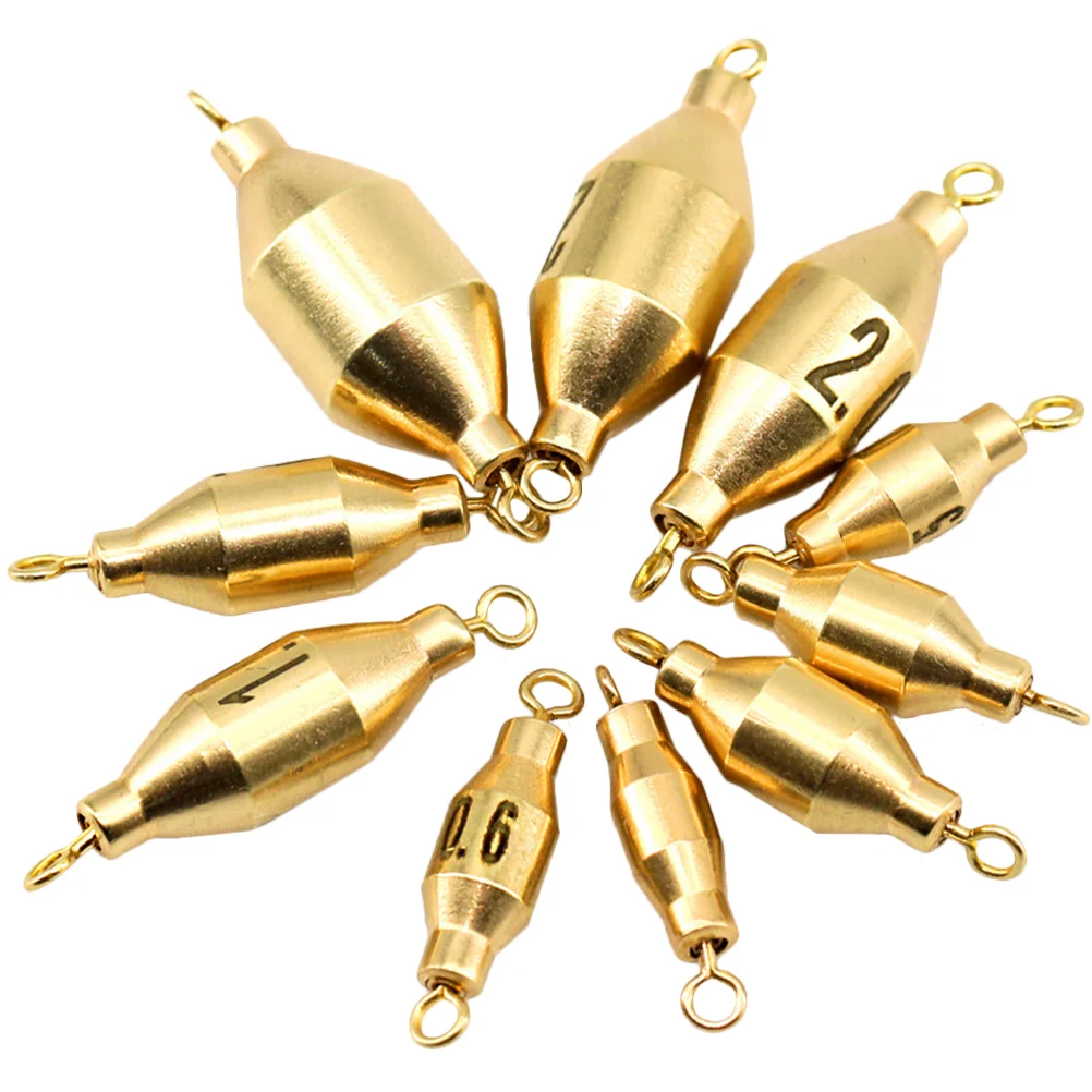 

Fishing Weights Sinkers Copper Tacklewith Inner Swivels Professional Metal