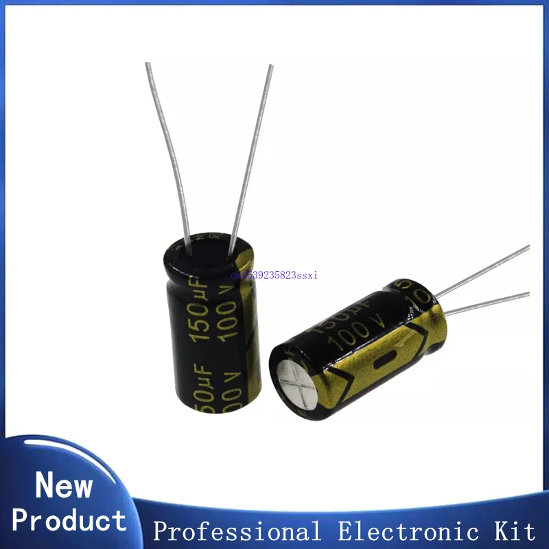

10 шт., 150 мкФ Ф, 100 в, алюминиевый электролитический конденсатор 10*20 мм, радиальный в, мкФ, высокая частота и низкое сопротивление
