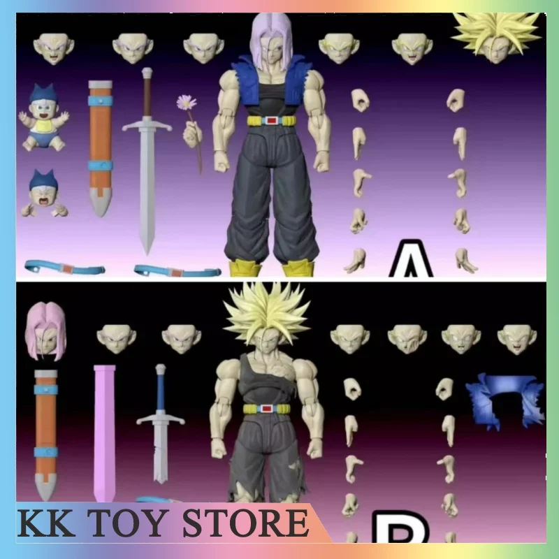 Фигурки новых Tonsenarttoys Tonsen Arttoys Dragon Ball Z Shf Trunks Super Saiyan Ssj Ssj2 Custom Heads Аксессуары