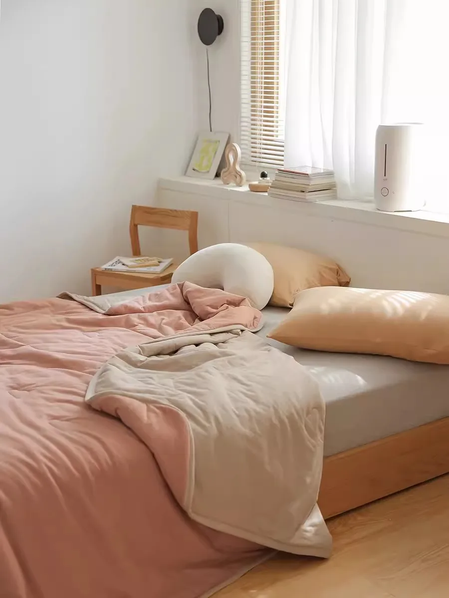 Гладкое шелковое сочетание | Цвет 100S полностью хлопковый комплект из четырех