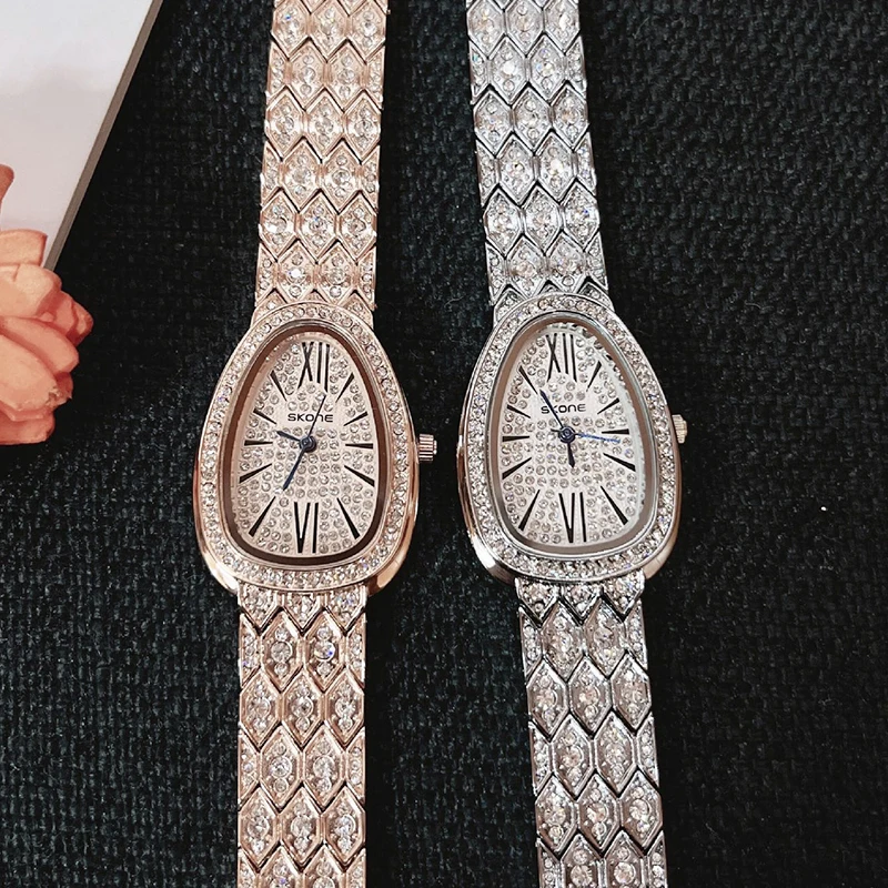 Водонепроницаемые персонализированные женские часы со змеиной головой и