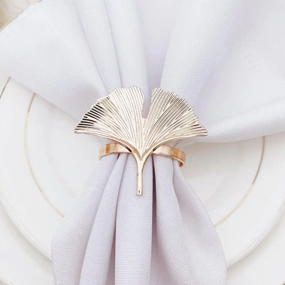 Праздничные праздничные пряжки из сплава для салфеток, изысканные кольца для салфеток, аксессуары для обеденного стола, декоративный держатель для салфеток