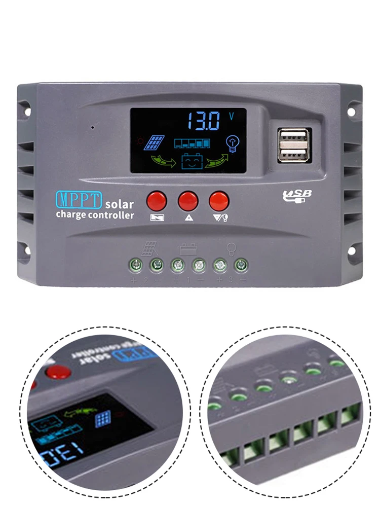 

10A20A 30A Solar Controller Intelligent System Photovoltaic Street Lamp Charging Solar Panel Panneau Solaire Panel Solarpanel