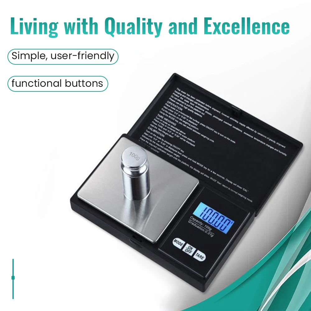 Точные миниатюрные весы с измерением веса золота 0 1 г портативные электронные