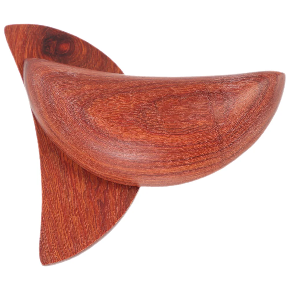 

2 Pcs Chinoiserie Decor Sacred Gua Cup Divination Tool Home Wood Moon-shape Mahogany Wooden Hippy Room