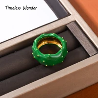 timeless wonder fancy enamel geo cocktail rings for women jewelry ins designer party gothic anillos mujer korean top runway 3532