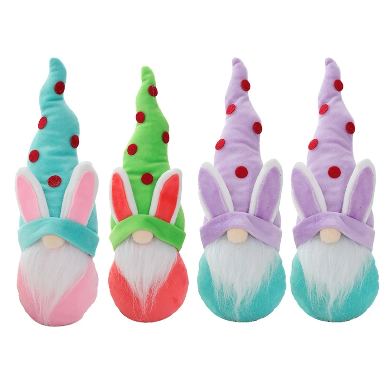 

Розничная продажа, 4 шт., пасхальные гномы, плюшевые куклы, пасхальные весенние гномы, строительные украшения, декоративные гномы для сада