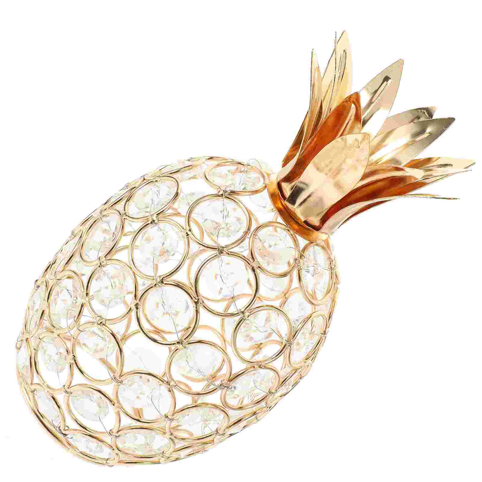 

Props Tabletop Pineapple Crystal Desktop Decoration Office Dining Ornaments Adornment White Fruit Sculpture Decore