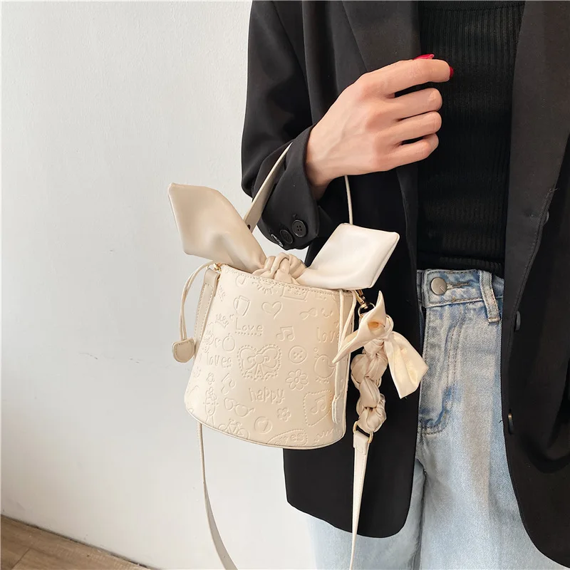 

High Quality Women Retro Single Shoulder Bag Messenger Bag Designe Bucket Bag Crossbody Leather Luxurys Ladies Mini Tote Bag