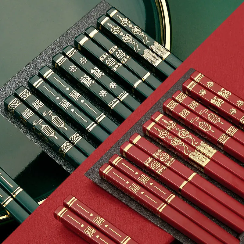 

Chinese Style Chopsticks Food Sushi Sticks Reusable Non Slip Dishwasher Safe Bamboo Shape Food Grade Chopsticks