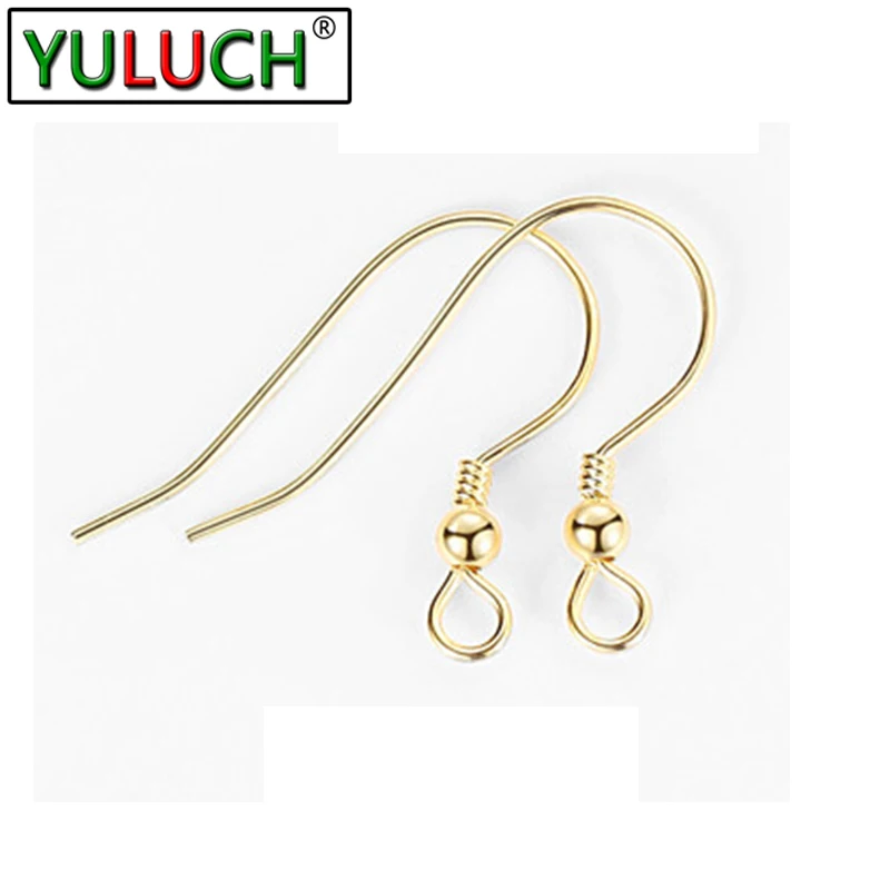 

Earrings Hooks Wholesale Retail Metal Gold Silver Thread Bead DIY Earrings Jewelry Hook Soak Oil Antirust Rustproof 5/10/30/50