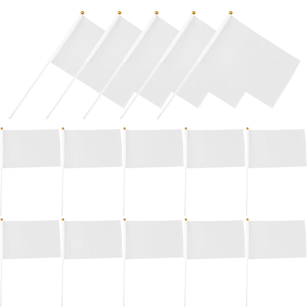 

25 Pcs Football Match Signal Flags Hand Crank Fan Safety Plastic Soccer Referee White Athletic Competition