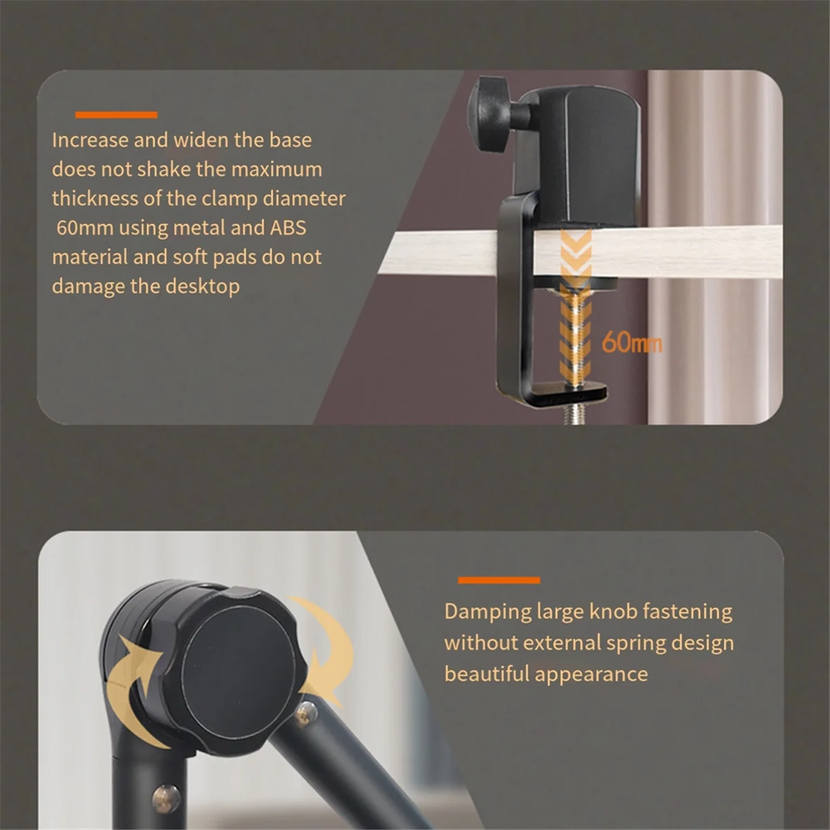 Подставка для микрофона Регулируемая тяжелая подвеска Держатель ножничной