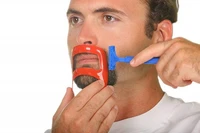 1pc hairbrush symmetric cut salon mustache beard styling template shaving shave for beard shape styling tools
