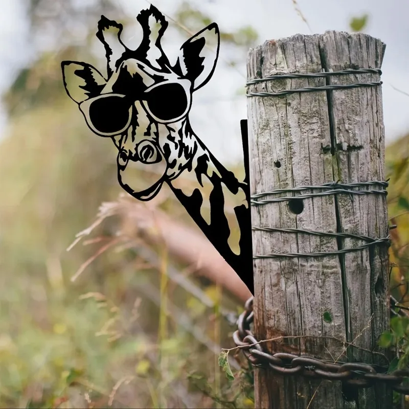 1 шт. железная фигура в форме жирафа внешнее освещение искусственное украшение