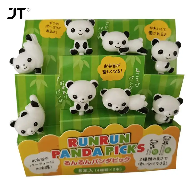 

8 шт. мультяшная панда, вилка для фруктов, Детская закуска, десерт, пирожные, пирожные, бриллианты