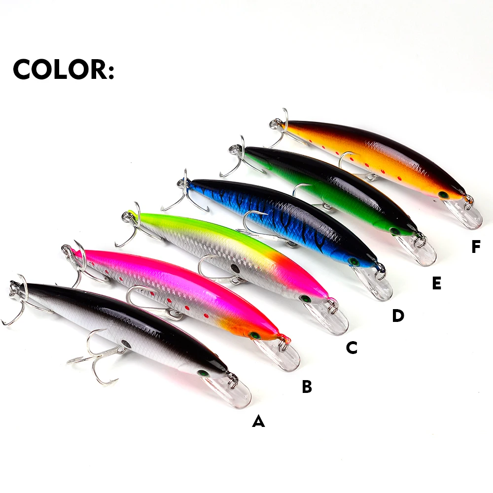 

PROBEROS Sinking Minnow Baits 13cm-41g Trolling Bass Bait Sinking Swimbait Artificial Wobblers Fishing Tackle 6PCS Bass Lure