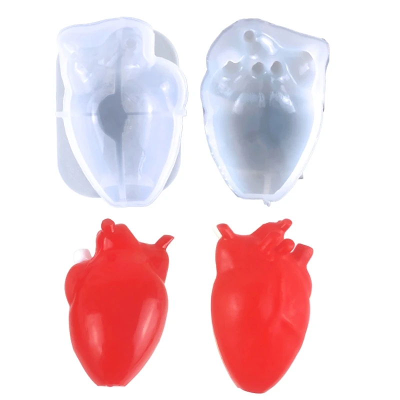 

Soap Moulds Moulds Silicone Crafts Moulds Human Heart Shaped Silicone Material Perfect Gift for Hand-Making Lover