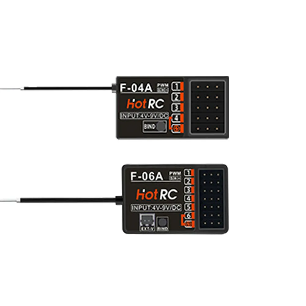 Фото HOTRC DS-600 DS-4A CT-6A 2,4 ГГц радиосистема передатчик пульт дистанционного управления F-06A F-04A GFSK приемник для модели рыбацкой лодки №4