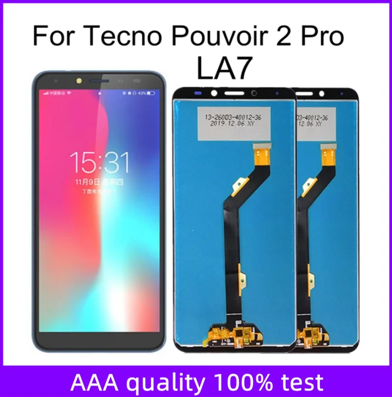 

6.0" LCD For Tecno Pouvoir 2 Pro LA7 LCD Display Touch Screen Digitizer Assembly Replacement For Pouvoir 2Pro LCD Display