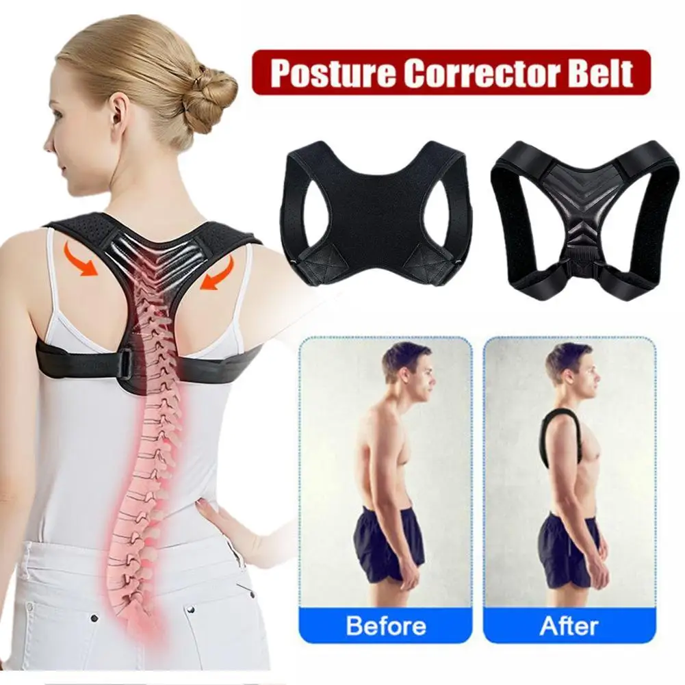 

Регулируемый Корректор осанки для спины и плеч, поддержка ключиц и позвоночника, изменяет форму вашего тела, бандаж для верхней шеи, бандаж для спины, пояс