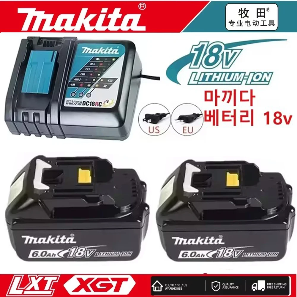Genuine BL1860 6AH Makita 18V Battery Power Tools Li-ion Replacement LXT BL1850 BL1840 for 18 V Screwdriver with BMS TPCELL
