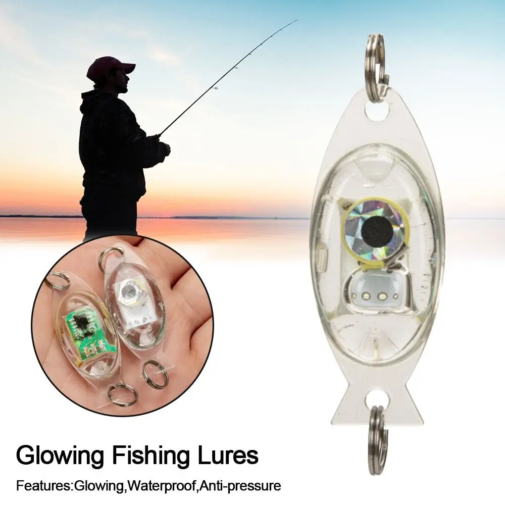 Portable Attracting Fish Eye Shape Fluorescent Fishing Squid LED Lure Light Bass Spoon Flash Lamp