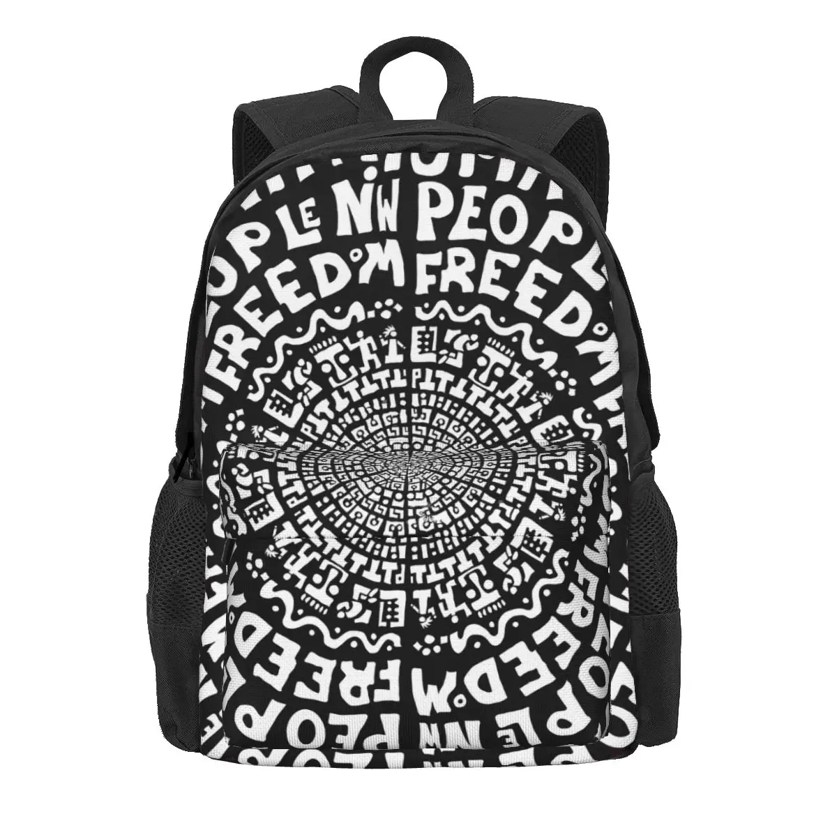 

Рюкзак мужской из полиэстера с абстрактной мандалой и надписью